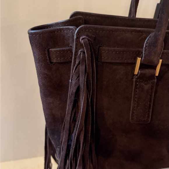 Michael MICHAEL Kors Hamilton Moderne Small Fringed Suede Satchel - Picture 5 of 10